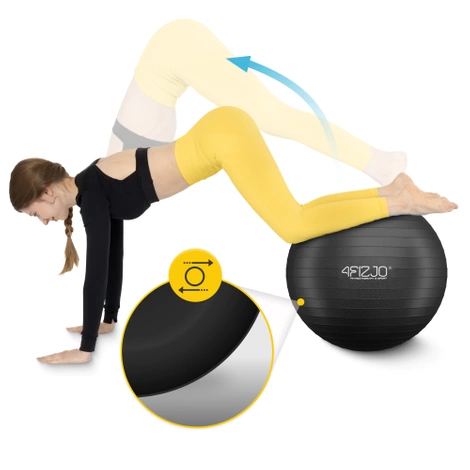 Nafukovací gymnastický míč 65 cm černý