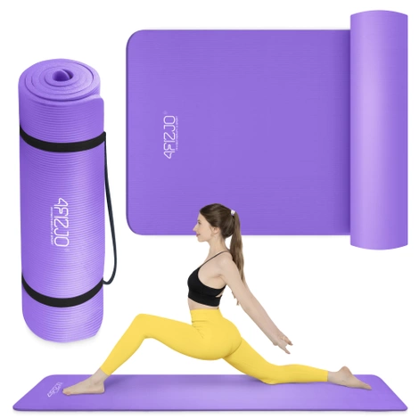 Podložka na cvičení YOGA MAT NBR 180 × 60 × 1,5 cm fialová
