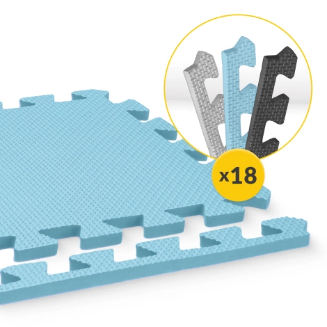 Sada 9 podložek puzzle 90x90 – 'Blankytné nebe'"