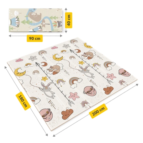 Skládací vzdělávací podložka XXL "Boho dream" 200 x 180 cm