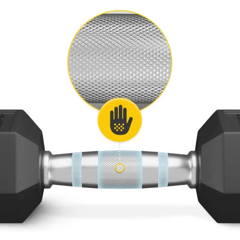 Ocelové činky HEX 5 kg (1 kus)