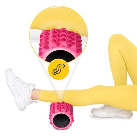 Masážní válec s výstupky EVA 33 cm růžový