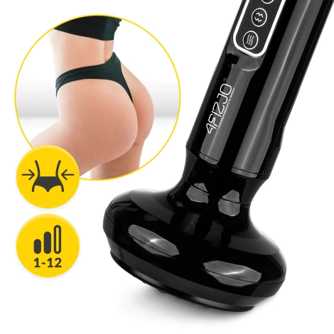 Elektrická masážní baňka proti celulitidě PRO černá