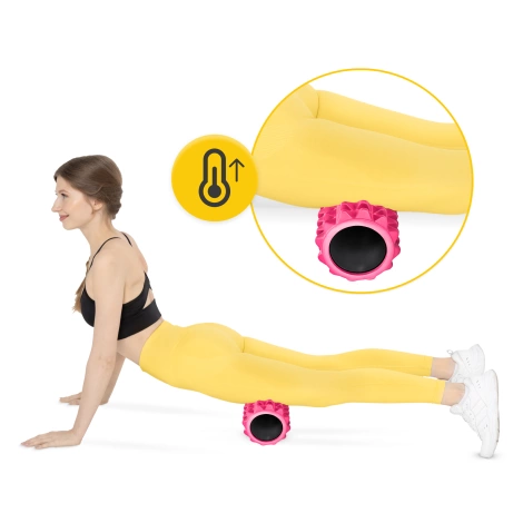 Masážní válec s výstupky EVA 33 cm růžový