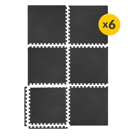 Ochranná podlaha do posilovny PUZZLE 60 x 60 cm 6 ks.