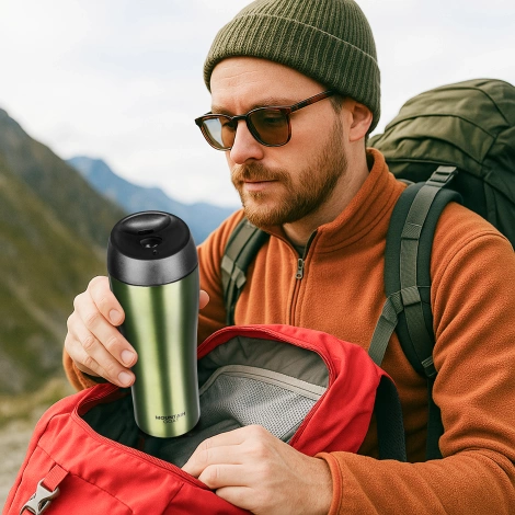 Termohrnek Mountain Goat TRAVEL 380 ml zelený