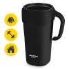 Termohrnek s brčkem 650 ml černý