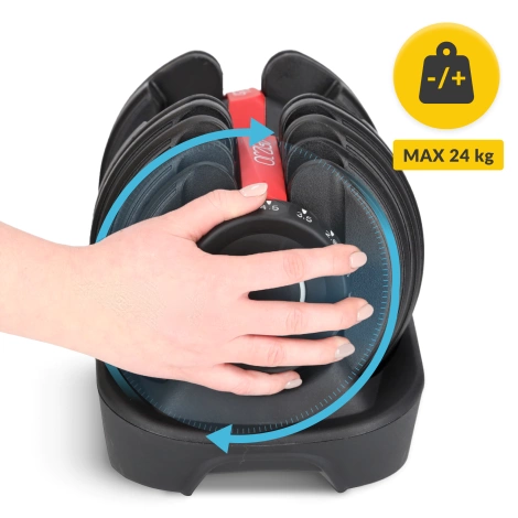 Nastavitelná jednoruční činka Premium 24 kg