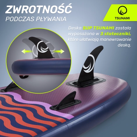 Nafukovací paddleboard SUP TSUNAMI 350cm T05 tmavě modrý