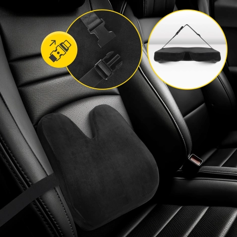 Ortopedický polštář na záda PRO černý