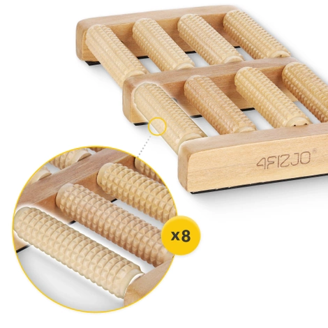 Dřevěný dvojitý masážní váleček na nohy