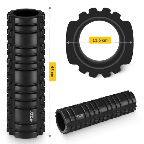 Masážní válec s výstupky EVA 45 cm černý