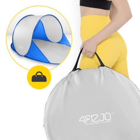 Skládací plážový stan modro-šedý