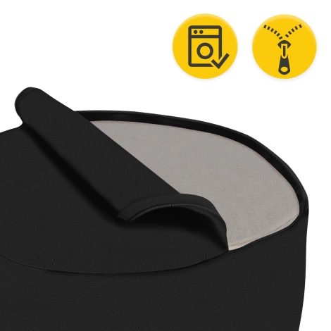 Meditační polštář ZAFU kulatý černý