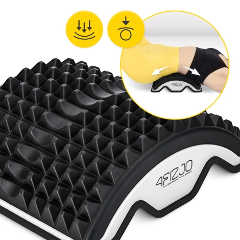 Opěrka pro masáž a protažení zad černo-šedá