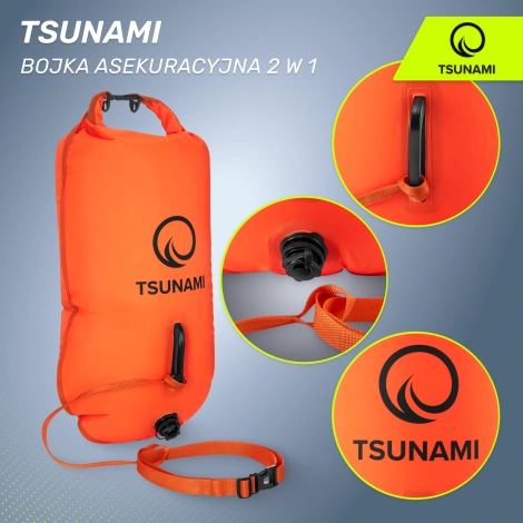 Nafukovací záchranná bójka + Suchá kapsa 2v1 TSUNAMI