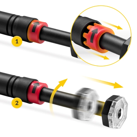 Hrazda do dveří červená