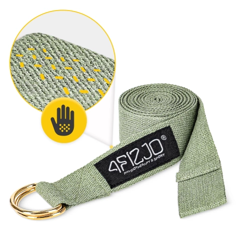 Popruh na jógu khaki