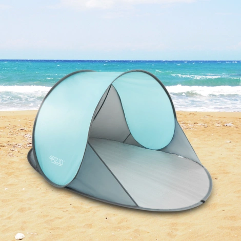 Samorozkládací plážový stan šedý