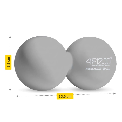 Dvojitý masážní míček DOUBLE BALL šedý