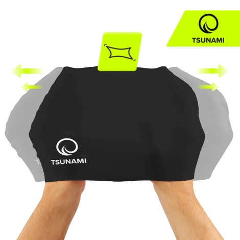 Plavecká čepice unisex TSUNAMI černá