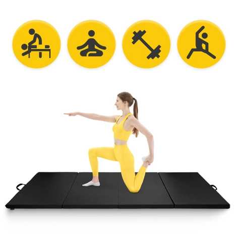 Skládací gymnastická žíněnka XL černá