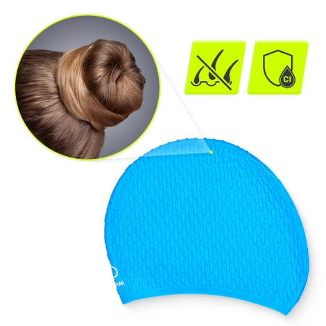 Dámská plavecká čepice TSUNAMI TEXTURE modrá