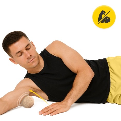 Dvojitý masážní korkový míček 6,5 cm