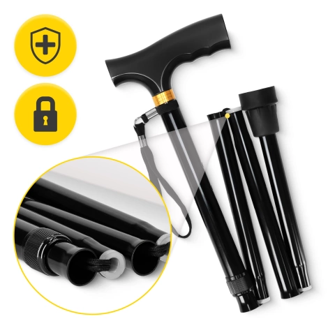 Duralová hůl s dřevěnou rukojetí