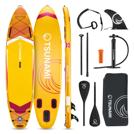 Nafukovací paddleboard SUP TSUNAMI 350cm T15 žlutý