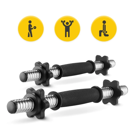 Krátká osa k činkám s uzávěry 45 cm 2 ks.