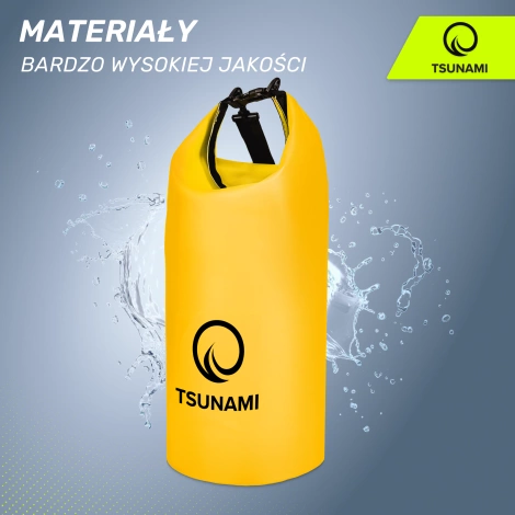 Nepromokavý vak 30 l TSUNAMI žlutý