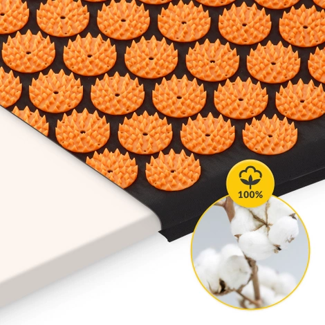Velká akupresurní podložka s polštářem XL oranžová
