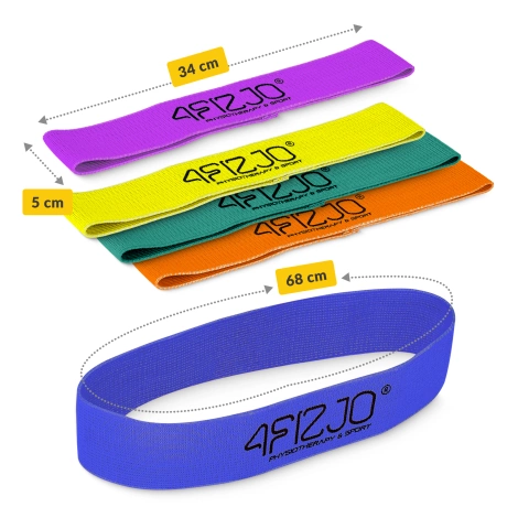 Textilní odporové gumy FLEX BAND 5 ks.