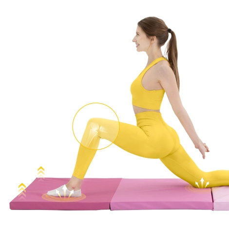 Skládací gymnastická žíněnka růžová
