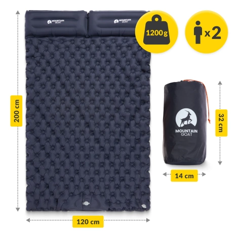 Samonafukovací cestovní matrace pro dva MOUNTAIN GOAT