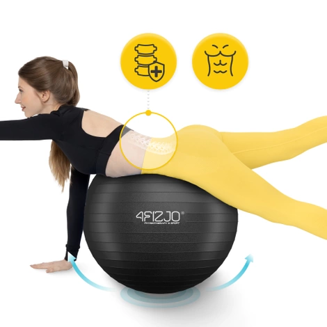 Nafukovací gymnastický míč 65 cm černý