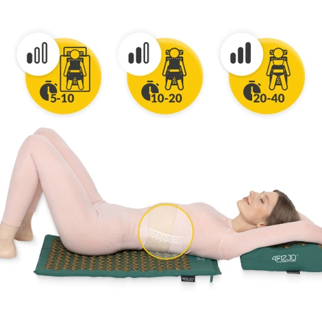 ERGO Akupresurní podložka s polštářem zelená