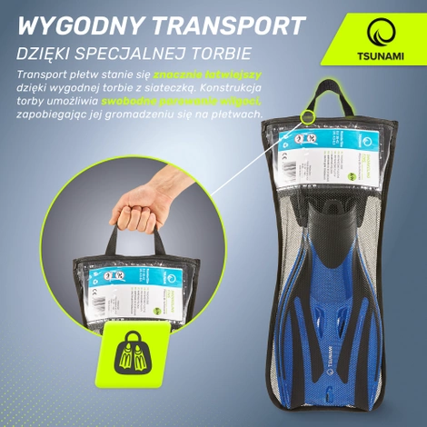 Potápěčské ploutve TSUNAMI S/M modré