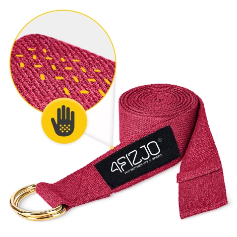 Popruh na jógu červený