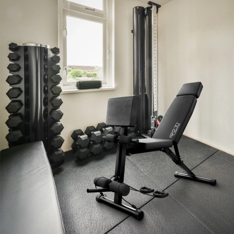 Multifunkční posilovací lavice se stojanem PRO