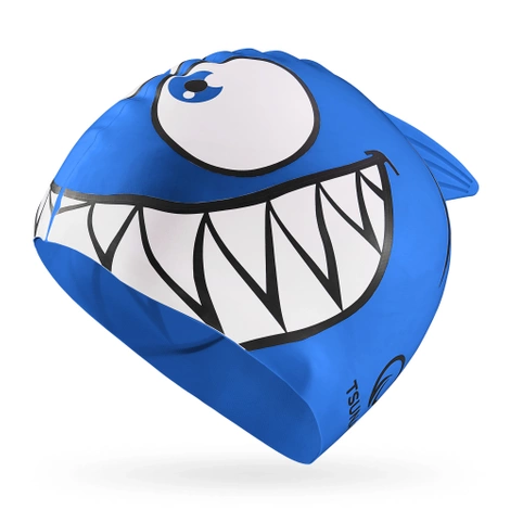 Dětská plavecká čepice TSUNAMI SHARK modrá