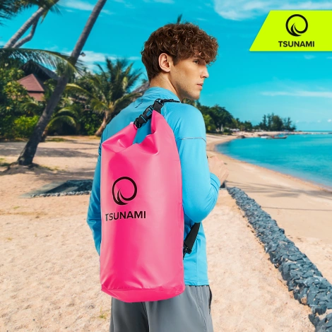 Nepromokavý vak 30 l TSUNAMI růžový