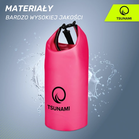 Nepromokavý vak 30 l TSUNAMI růžový