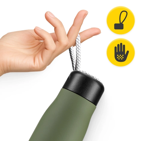 Termoláhev s páskem 540 ml zelená