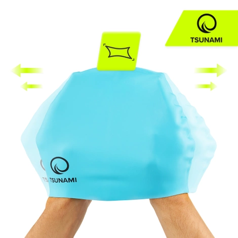 Dětská plavecká čepice TSUNAMI modrá