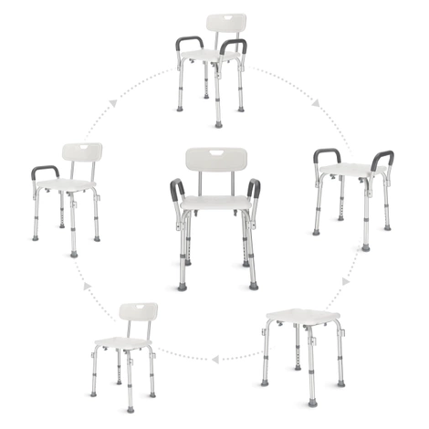 Sprchová židle s opěrkou zad