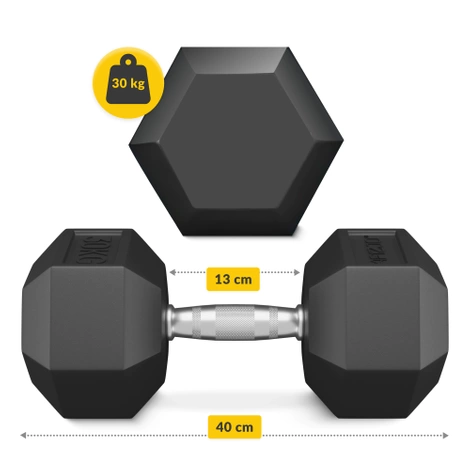 Ocelová činka HEX 1 x 30 kg