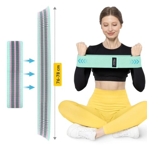 Sada 3 textilních odporových gum HIP BAND