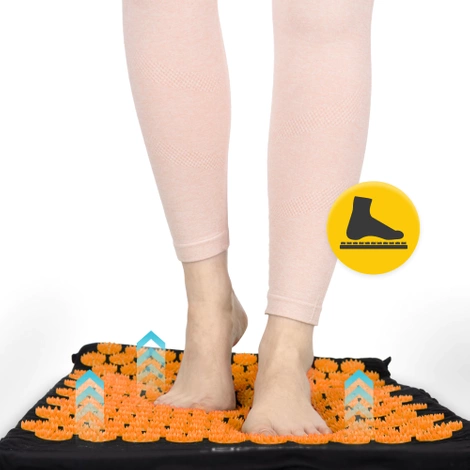 Velká akupresurní podložka s polštářem XL oranžová